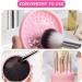 SOLUSTRE Makeup Brush Cleaner Silicon Makeup Brush Cleaning Tool Cosmetic Brush Cleaning Pad with Color Removal Sponge 2 in 1 Cleaner Box for Dry Brush Color - Buy Online on GoSupps.com
