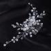 Chargances Bride Pearl Rhinestone Hair Comb Wedding FlowerCrystal Hair Vine Comb Dainty Fashion Beaded Handmade Hair Accessories for Women Bridesmaid Girls (Silver) - Buy Online on GoSupps.com