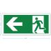 Pubblimania Emergency Exit Sign - Robust PVC for Indoor & Outdoor Use (Left Indicator 29x13 cm) - International Shipping - Buy Online on GoSupps.com