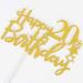 Tenhaisi Gilttery Gold Happy 20th Birthday Cake Topper 20th Cake Topper Cheers to 20 Birthday Party Decoration Adults Party Decoration - Buy Online on GoSupps.com