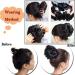 Thick Hair Donut Scrunchie Hair Bun Updo Hairpiece Scrunchy Wavy Curly Messy Hair Ribbon Hair Chignons Ponytail Extension Dark Black Thick Dark Black - Buy Online on GoSupps.com