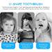 Vicloon Kids U Shaped Toothbrush 3 Pack - Soft Silicone Brush Head - Short Bear Handle - Ages 2-6 - Blue/Pink/Yellow - Buy Online on GoSupps.com