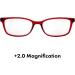 Shop Birdz Eyewear Red Frame Readers - BPA Free Non-Carcinogenic 2.0 Magnification - Buy Online on GoSupps.com
