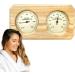 Fukamou Wooden Sauna Thermometer & Hygrometer | Accurate Temperature & Humidity Meter | Essential Sauna Accessories - Buy Online on GoSupps.com