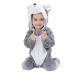 Doladola Unisex Baby Hooded Cartoon Animal Romper Toddler's Jumpsuit Baby's Outfit Infant's Pajama 3-6 Months Grey Husky