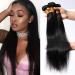 Elailite Brazilian straight human hair bundles extensions hair extension 7A Virgin Human Hair Straight