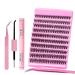 Laluerck DIY Lash Extensions Kit with D Curl Lash Clusters Lash and Seal Lash Applicator for Self Application at Home 9 To16mix