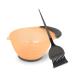 Tredoni 360ml Hair Dye Mixing Bowl + Brush - 12oz Colorful Non-Slip Bowl Rubber Handle Pouring Spout