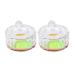 Lurrose 2 pc nail glass crystal cup acrylic liquid dapping shell with lid nail clamps dappenschellen made of crystal nail dappen dish nail art dappen desh bowl devoted transparent color 5