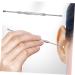 5pcs Stainless Steel Ear Cleaners Set - Ear Wax Removal Curette Kit | Hemoton Earpick Set with Visible Detergent - Silver Ear Spoon and Earplugs - Buy Online on GoSupps.com