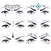 Lady Up Face Gems Stick on Rhinestones Mermaid Bindi Crystals Jewels Glitters Eyes Face Temporary Tattoos Stickers for Halloween Festival Carnival Party