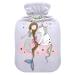 Cute Mermaid with Magic Unicorn Hot Water Bottle with Cover Soft Warm for Winter Bed Hand Neck and Shoulders 1L