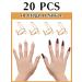 Ebanku 20pcs Adjustable Wudu Nail Rings Set with 96PCs Glue | Reusable Gold Fingernail Jewelry for Acrylic & Artificial Nail Art - Buy Online on GoSupps.com