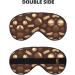 Buy Retro Brown Print Sleep Eye Mask | Soft Eyeshade for Travel & Naps | Unisex Design - International Shipping Available - Buy Online on GoSupps.com