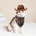 Jupsk Pet Dogs Cats Cowboy Costume Hats and Bandanas Scarf Set of 4 Pet Cowboy Caps and Triangle Scarves Accessories for Puppy Kitten Pet Party Festival and Daily Wearing Decoration - Buy Online on GoSupps.com