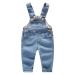 KIDSCOOL SPACE Baby & Little Boys/girls Water Washed Ripped Soft Denim Overalls 12-18 Months Light blue-2061