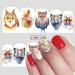 Fox and Sunflower Nail Art Sticker Set | Water Transfer Decals for Spring Designs | Nail Supplies for Acrylic Nails | Cute Animal and Floral Designs - Buy Online on GoSupps.com