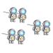 PACKOVE 3 Pairs Astronaut Earrings Personality Alloy Miss Jewelry