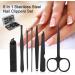 Nail Clipper Set Stainless Steel Nail Clipper Set Nail File 8 Pieces Set Manicure Set for Travel or Home Use(black) - Buy Online on GoSupps.com