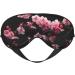Japanese Cherry Flowers Print Soft Eye Mask | Sleep Mask for Women & Men | Comfortable Travel Sleep Eye Mask - Black - Buy Online on GoSupps.com