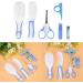 TOPINCN Baby Grooming Kit - Anti-Scratch Colorful 6Pcs Nail Kit for New Parents - Blue - Buy Online on GoSupps.com