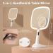 CHICLEW 2-in-1 Makeup Mirror with Lights | 1X/10X Magnification, 60 LED Lights | Rechargeable Handheld/Table Mirror for Makeup | 3 Lighting Modes, Dimmable - Buy Online on GoSupps.com