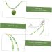 Yardenfun Colorful Heart Pendant Ladies Necklaces Bride Necklace Beads Necklaces Thick Chain Beaded Women's As Shown 1 49X2CM - Buy Online on GoSupps.com