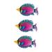 Zerodeko 3pcs Garden Wrought Iron Fish Wall Hanging Metal Pool Wall Decor Ocean Animals Outdoor Wall Sculpture Iron Wall Home Decor Fish Hanging Wall Tropical Fish Purple Sea fish 29.5X17.5X0.3CMx3pcs Purplex3pcs