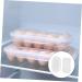 Hohopeti Box Plastic Serving Trays Egg Holder for Fridge Refriger Portable Egg Case Egg Tray Crisper Dumpling White 32x18cm - Buy Online on GoSupps.com