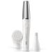 Braun FaceSPA per beauty set with facial epilier women / women's beard remover facial cleaning brush attachment hair removal and cleaning SE910 white / silver facespa per 910