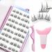 Self Adhesive Lash Clusters Press-On No Glue Needed DIY Lash Extension Reusable Cluster Lashes Fuss Free No Sticky Residue Self Application at Home Apply eyelashes in one second8-13mm 48 Pcs