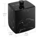 Samine Cotton Swab Holder with Resin Lid - Stylish Black Q-Tips & Bud Pads Round Container for Home & Travel - Buy Online on GoSupps.com
