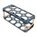 Mikikit Box Egg Carton Eggs Basket Drawers Egg Tray Packaging Egg Storage Case Side Door Egg Grid re-usable Blue 22.3X10.1X8.9CM