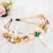 IYOU Boho Pearl Headband Multicolor Shiny Crystal Hair Band Double Wedding Prom Hair Accessories for Women (Gold Butterfly) - Buy Online on GoSupps.com