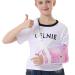 Kids Arm Sling for Shoulder Injury with Removable Shoulder Pad Embossed Printed Fabric Shoulder Immobilizer for Girls Pink Butterfly Medical Arm Sling for Broken Arm (Small)