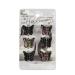 Scunci Glamoween Claw Hair Clips  Butterfly Design Halloween Theme  Black  6-Pieces