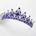 FORSEVEN Crystal Wedding Crown Tiara - Rhinestone Decor Headband for Women & Girls - Blue Princess Bridal Hair Ornament - Buy Online on GoSupps.com