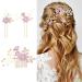 EIHI 3 Pieces Rose Accessory Cheveux Mariage Bijoux Cheveux Pince Cheveux Mariage Bijoux Cheveux Mariage Bijoux de Cheveux pour Femme A - Buy Online on GoSupps.com