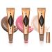 Contour Beauty Wand Liquid Highlighter Wand Blush Wand with Cushion Applicator Long Lasting Smooth Lightweight Fair Contour+Pink Blush+Pearl White Highlight