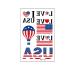 4th of July Temporary Tattoo Stickers - USA Flags & Stars Body Art for Men & Women - Buy Online on GoSupps.com