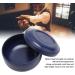 AMONIDA Dark Blue Shaving Foam Bowl - Easy Lather Soap Bowl with Lid for Travel | International Shipping Available - Buy Online on GoSupps.com