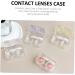 Buy Homsfou 4-Pack Contact Lens Containers & Travel Case - Glossy Makeup Mirror & Solution Holder - Perfect for Travel - Buy Online on GoSupps.com