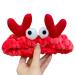 XNHIU Cute Crab Plush Headband Face Wash Headband Animal Makeup Headbands Christmas Hair Accessories for Halloween Christmas Party