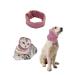 Ulobey Calming Dog Ears Cover, Pet Ear Flap Head Wrap for Noise Protection Dog, Hood Earmuffs for Anxiety Relief Grooming Bathing, Neck and Ears Warmer Ear Muff for Small Medium Large Puppy Cat Medium Pink