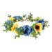 Merroyal Sunflower Floral Headband with Blue Flowers - Yellow Sunflower Hair Wreath Crown - Buy Online on GoSupps.com