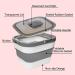 DDMOMMY Collapsible Dog Food Storage Container 10-13 LB Airtight Pet Food Bin with Lid, Measuring Cup, and Silicone Bowl Grey - Buy Online on GoSupps.com