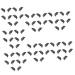 FRCOLOR 35 Pairs Diy Material Gothic Barrettes for Black Clips for Hair Bat Wing Barrette Wing Clips Halloween Decor Bat Wing Headband Diy Lip Gloss Alloy Non-slip