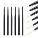 6/9/12/12/18/24mm nail nail polish thin extra long set for nailart nail art 6 pieces Lea-shall detail fine nails geln gel brush set professional nail design liner pen for acryl uv gel 6/9/12/15/18/24mm line pencils