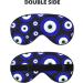 Blue Evil Eye Sleep Mask - Adjustable Soft Breathable Eye Cover for Men & Women | Pattern-122 | International Shipping - Buy Online on GoSupps.com