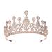 Princess Rhinestone Tiaras and Crowns Headband For Women Crystal Queen Crowns Hair Jewelry Birthday Pageant Wedding Prom Princess Crown Silver Rose Gold (Rose Gold)